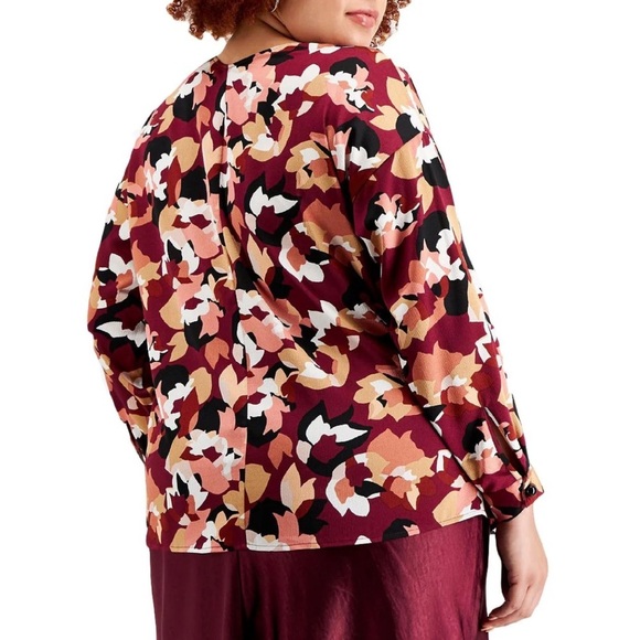 🌻BarIII Floral Print Women's Top - Picture 7 of 7